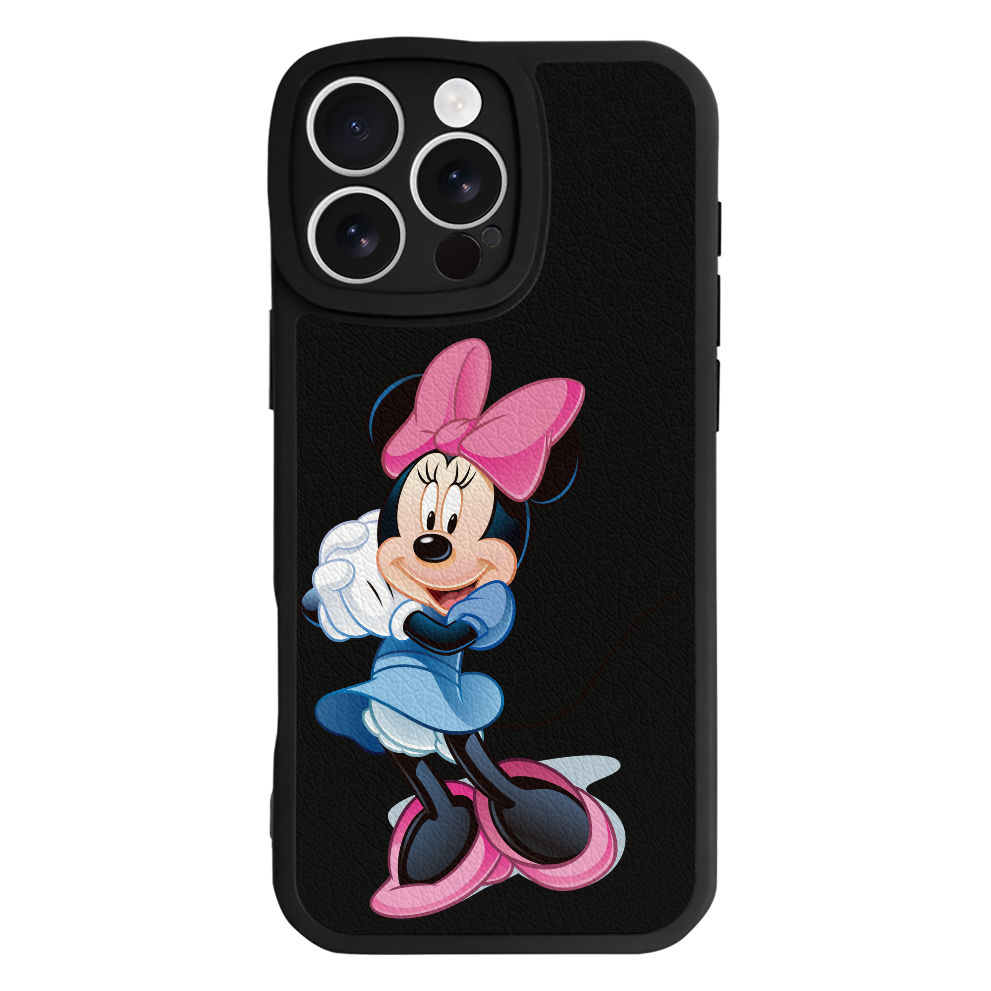 （画像用） ミッキーマウス Mickey Mouse 【iPhone 16シリーズ対応】シリコンスマホケース（レザー調） 材質：シリコン